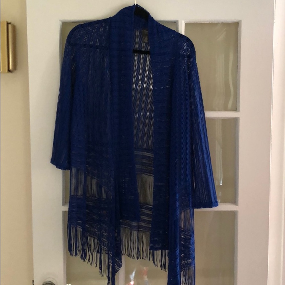 Chicos fringed bottom duster